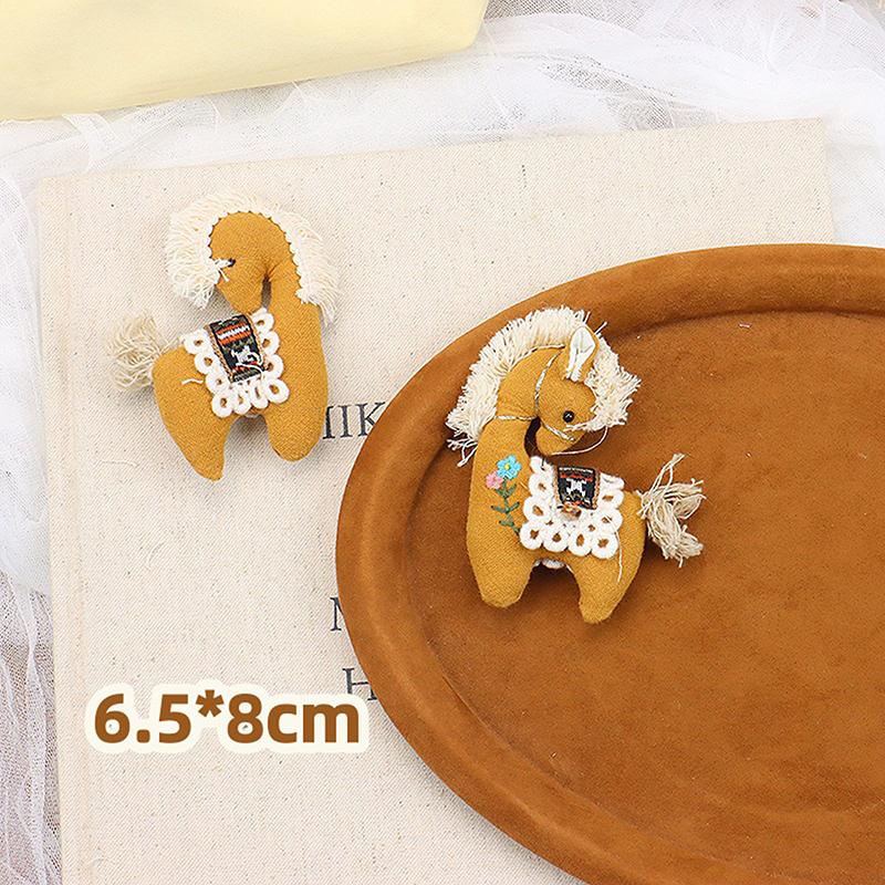 Broșă Animal Drăguț Pânză Roz Carouri Ponei Desene Animate Umplut Brodat Accesoriu Pentru Accesorii Vestimentare