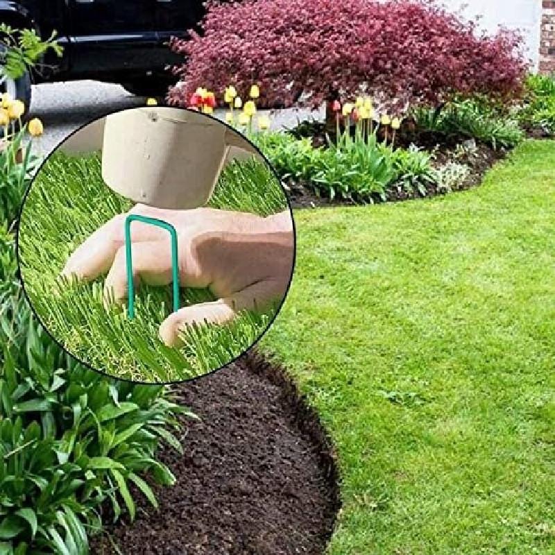 Shaped U Nail Pins Metal Fixed Plant Lawn Garden Pegs Stake Robust Netting