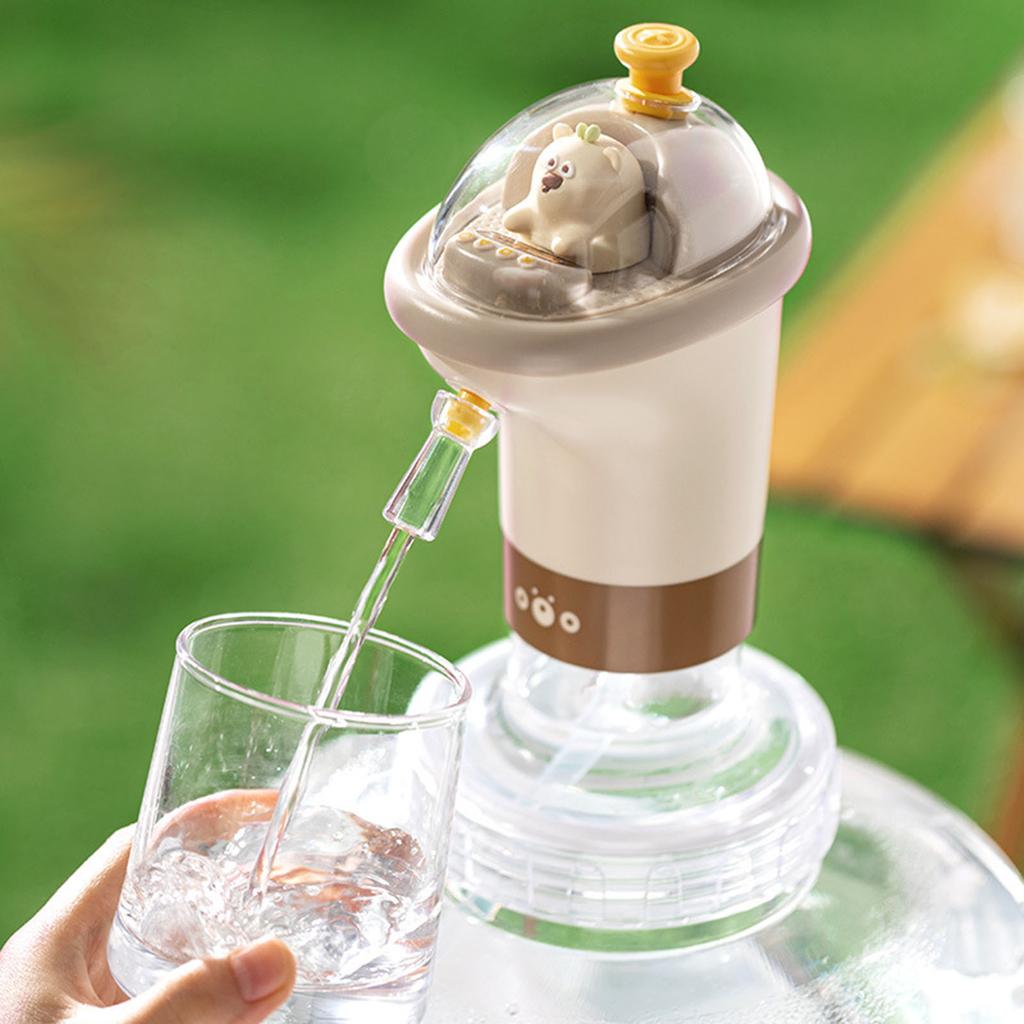 Water Bottle Pump Rechargeable Cartoon Bottle Dispenser Automatic Water Dispenser ABS Texture for Drinking Water