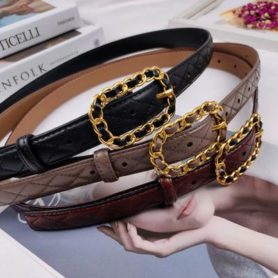 Four Seasons available Nový pásek Dámská kožená móda Všestranné džíny Pásek Dekorace se sukní, oblekem, svetrem Potah pasu