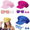 3Pieces Disco 50s 60s 70s 80s Set Rockstars Cool Outfits for Halloween Birthday Party Costume Dressing Up Accessories