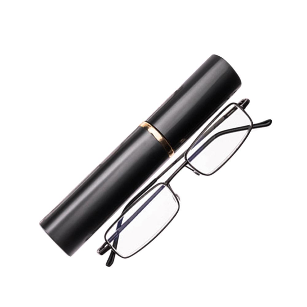 with Pen Clip Tube Case Small Tube Reader Glasses Metal Frame Hyperopia Glasses Men Women