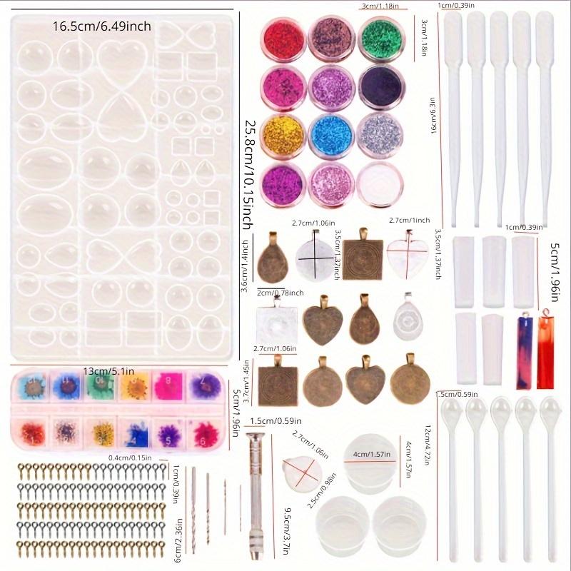 186 Pieces Silicone Resin Casting Molds Starter Kit , Alphabet Number Molds for Resin Casting, DIY Crystal Glue Jewelry Mold Set