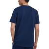 Adidas Solid Color Logo Print Round Neck Sports Short Sleeve T-Shirt Men Tops Blue HL0562