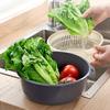 Vegetable Washing Basin, Plastic Double-layer Drain Basket, Rice Washer, Vegetable Washing Basin, Kitchen Fruit Washing Dish