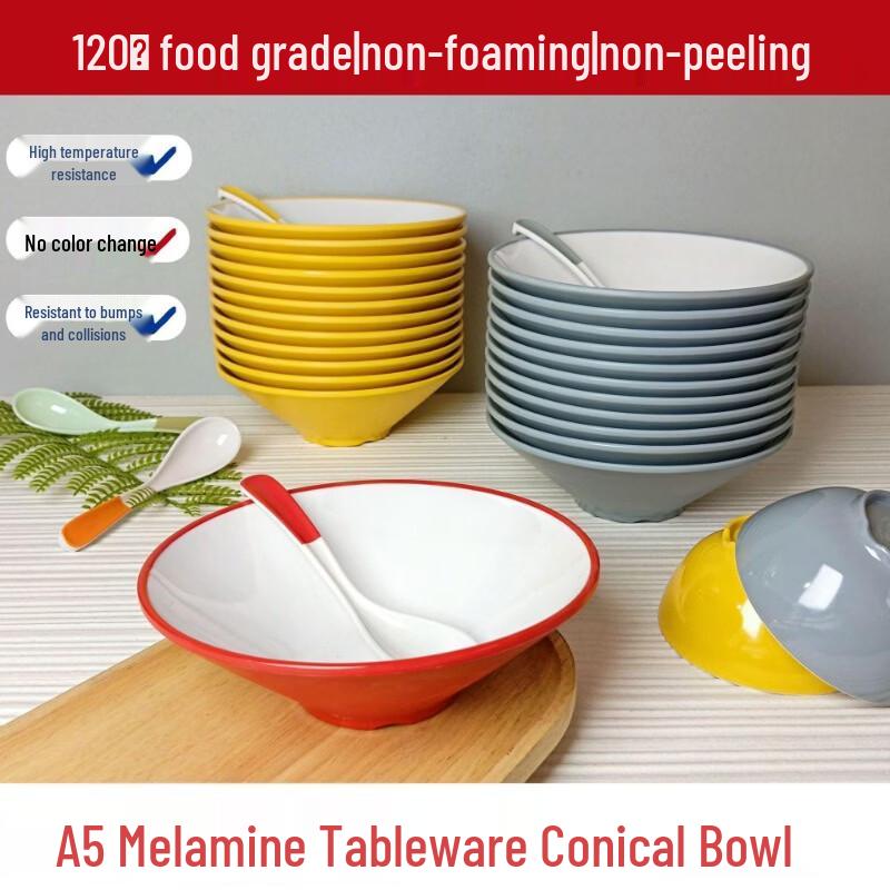 Commercial Melamine Conical Noodle and Rice Bowl