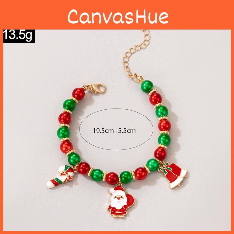 Santa Claus Bracelet With Geometric Alloy Design For Festive Season