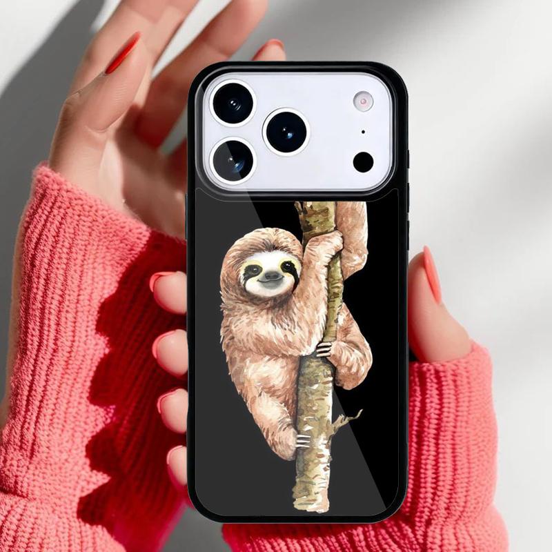 Süßes Faultier Tiere Handyhülle für iPhone 17 16 15 14 13 Pro Max Rückabdeckung für 12 11 Pro Hülle