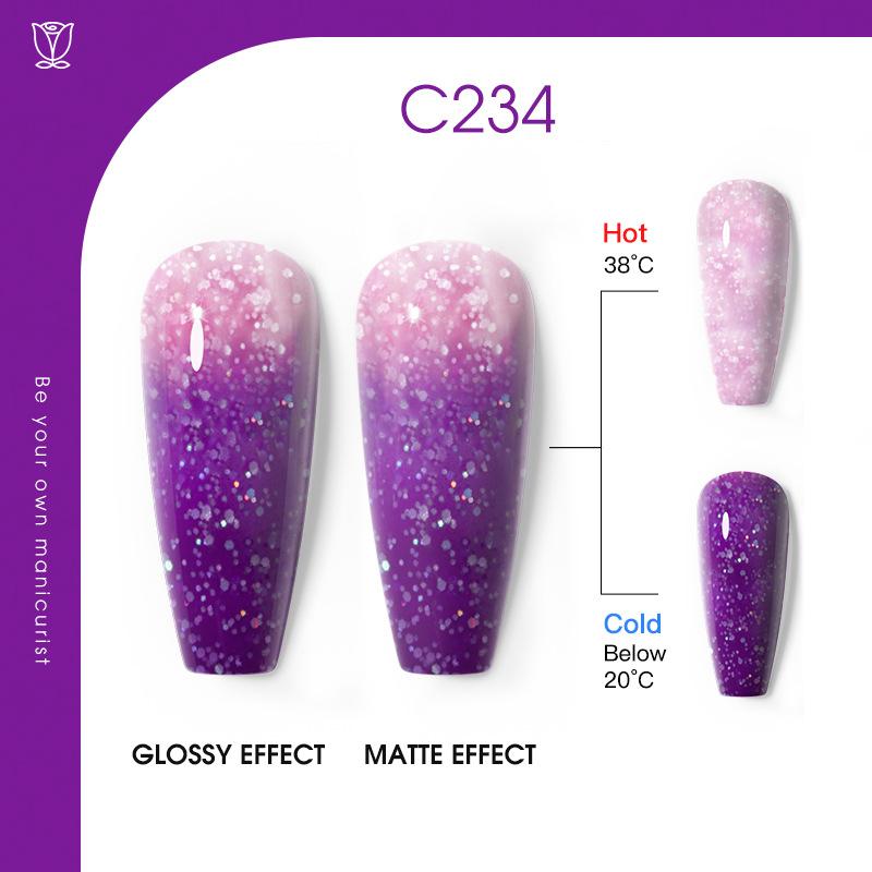 Temperature Change Nail Polish Glue Solid Color Nail Polish Gradual Change Nail Polish Glue Phototherapy Glue Nail Salon Special