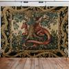 European Vintage Tree Dragon Tapestry Medieval Court Style Living Room & Dining Room Wall Hanging Home Decor