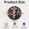 Vintage Barber Shop Metal Sign  D Flat Round Aluminum Wall Decor with Scissors Razor Pole Pattern Home Cafe Kitchen Gift for
