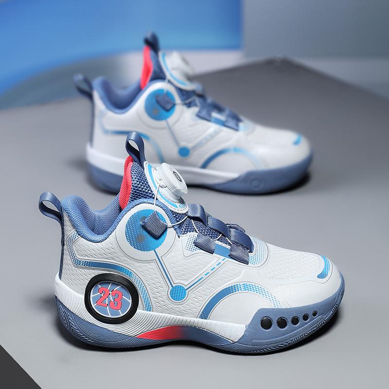 

Баскетбольные кроссовки Kobe для мальчиков, четыре модные туфли, кроссовки с вращающимися кнопками, детские нескользящие кроссовки Owen, настоящие боевые кроссовки 45