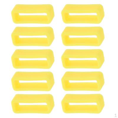 10 Piece/Lot Rubber Silicone Strap Band Watch Wristband Retainers Holder Loop Keepers 18mm
