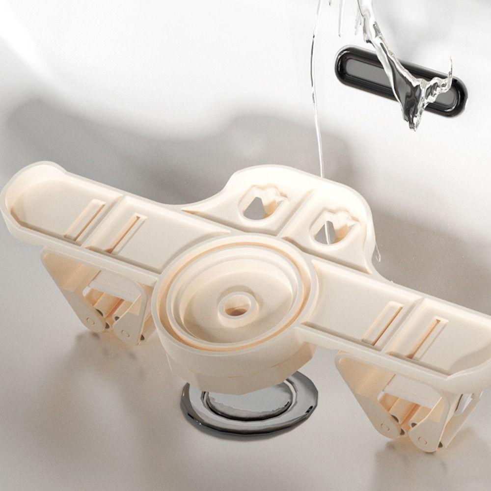 2 st ABS Sugkopp Mopphållare Väggmonterad Kvastkrok Praktiskt Moppklämma Ställ för Hemmet