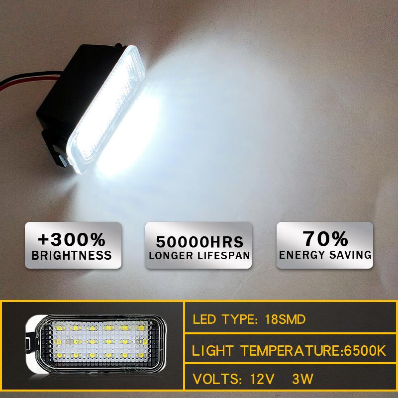 2Pcs License Plate Light for Ford KUGA S MAX MONDEO MK4 MK5 MK2 FIESTA 2008-2019 FOCUS Ford Jaguar XJ XF LED Number Signal Light