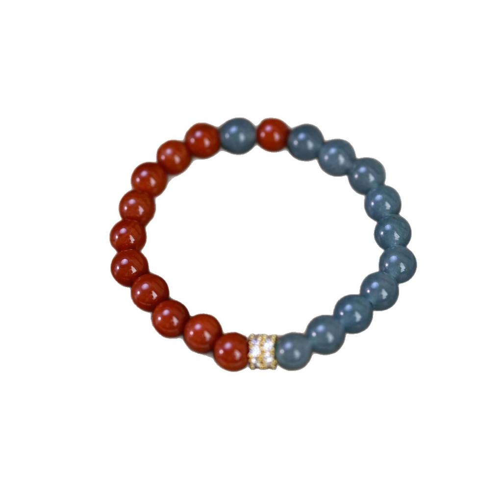 Bracelet Élégant pour Femmes en Jade d'Eau Bleu – Bijou Agate Haut de Gamme