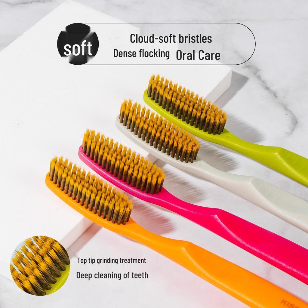 Senior Soft Bristle Wide-Head Toothbrush, Deep 360° Clean for Interdental Spaces, Men's & Women's Family Pack.