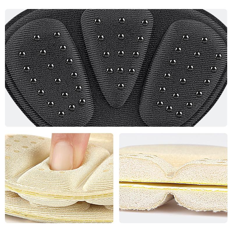 2-in-1 heel sticker, high heels thickened, anti-wear and anti-wear, no heel adjustment, half-size pad dispensing glue, anti-skid heel sticker