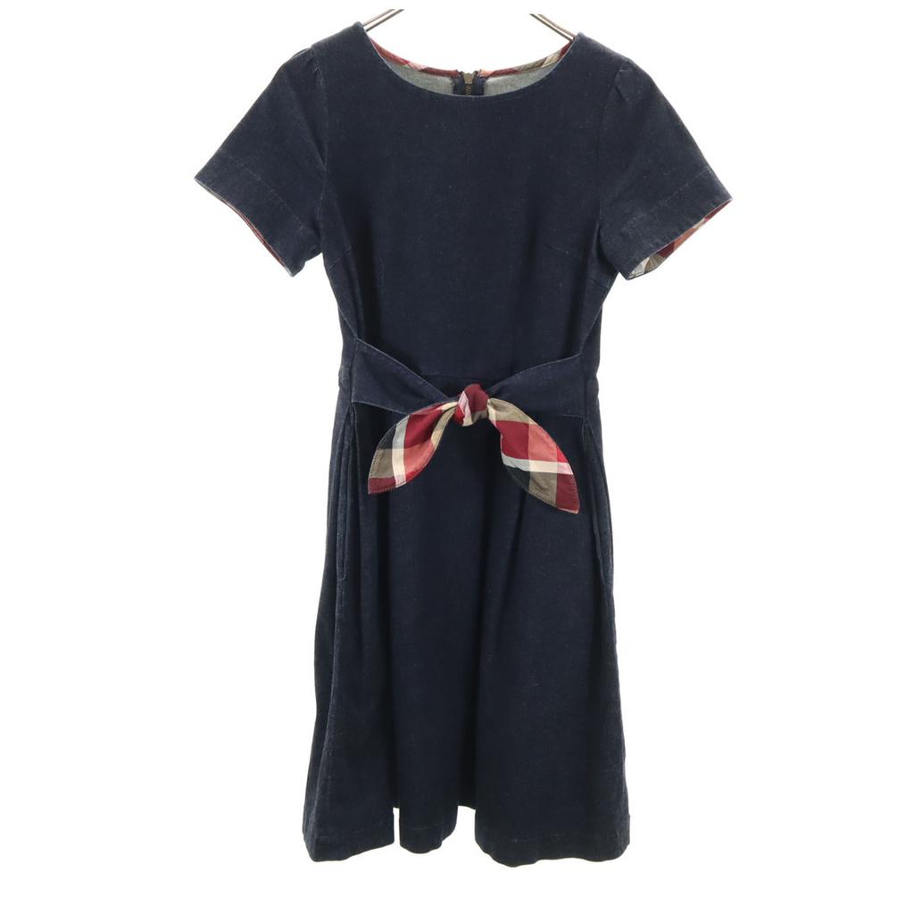 BLUE LABEL CRESTBRIDGE Short sleeve denim mini dress 38 Indigo Women Used
