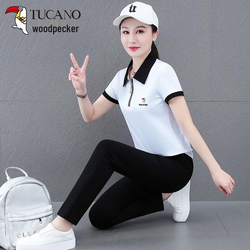 Woodpecker Women s Summer Plus Size Casual Sports Set 3XL