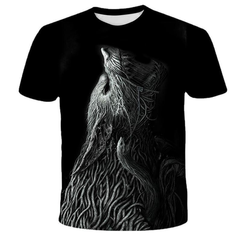 Men's T-shirt Tianma Series 3D Digital Printed Men's Casual Short Sleeved T-shirt