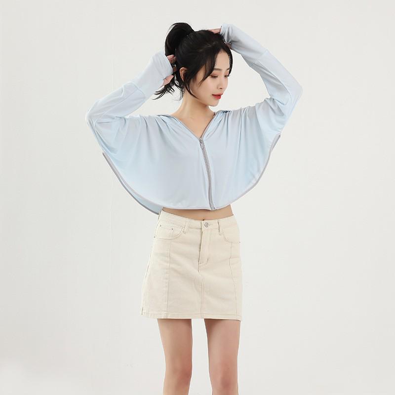 Women's Extra Long Breathable Ice Silk UV Protection Sunscreen Jacket - Casual Outdoor Style