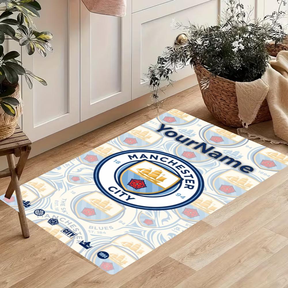 Manchester City Customize Your Name Kitchen Rug Runner Rug Laundry Mat Hallway Entryway The Best Gift Choice