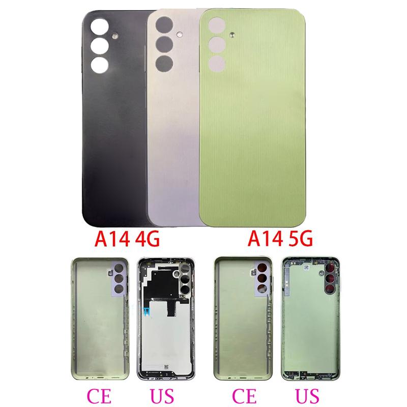 

10 шт. Задняя панель крышки аккумулятора Замена для Samsung Galaxy A14 4G 5G A145 Корпус Шасси Ядро Задняя часть корпуса Дверца A14 5G Nolens Black