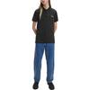 Calvin Klein Solid Color Logo Print Half Button Short Sleeve Polo Shirt Men tops Black J30J320088-BEH
