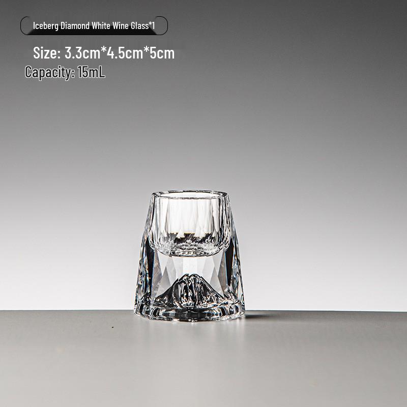 Gold Foil Shot Glass Set – Crystal White Wine Cups, Customizable with Logo