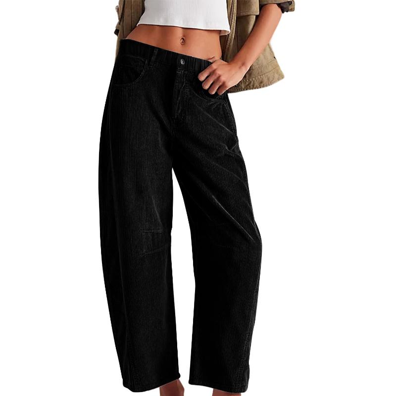 YYFS Damenmode, lässig, einfarbig, bedruckt, hohe Taille, Hosen, Hosen und Caprihosen