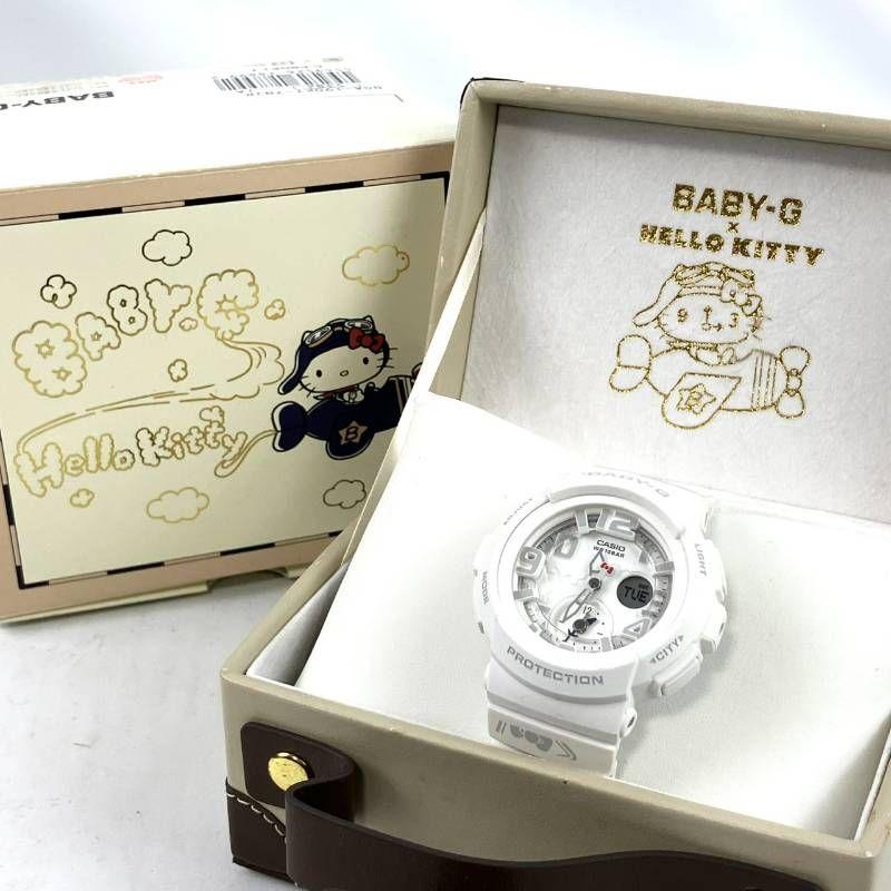 Good Condition Working Item G-SHOCK BABY-G CASIO Casio Watch Hello Kitty Collaboration Ana-Digi Digital Ana White Dial Rubber Belt Waterproof White