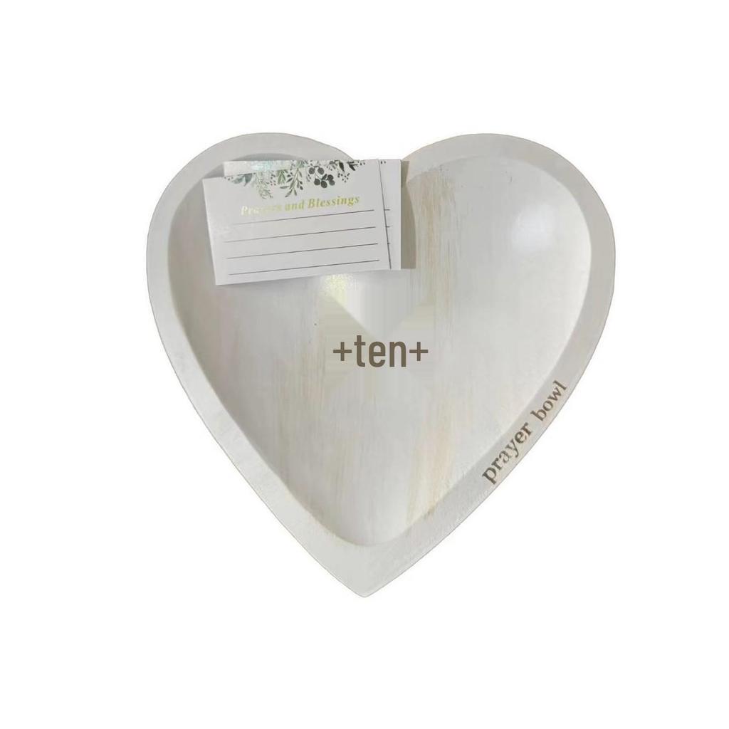 Heart Prayer Bowl: Creative Wooden Heart-Shaped Gift for Couples