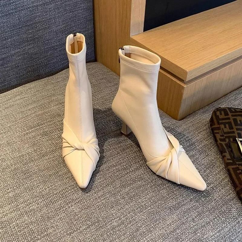 Modern Boots Patent Leather Designer Brand Luxury 2025 New Winter Ankel Boots Bow Wedding Party Dress Gladiator Women Shoes