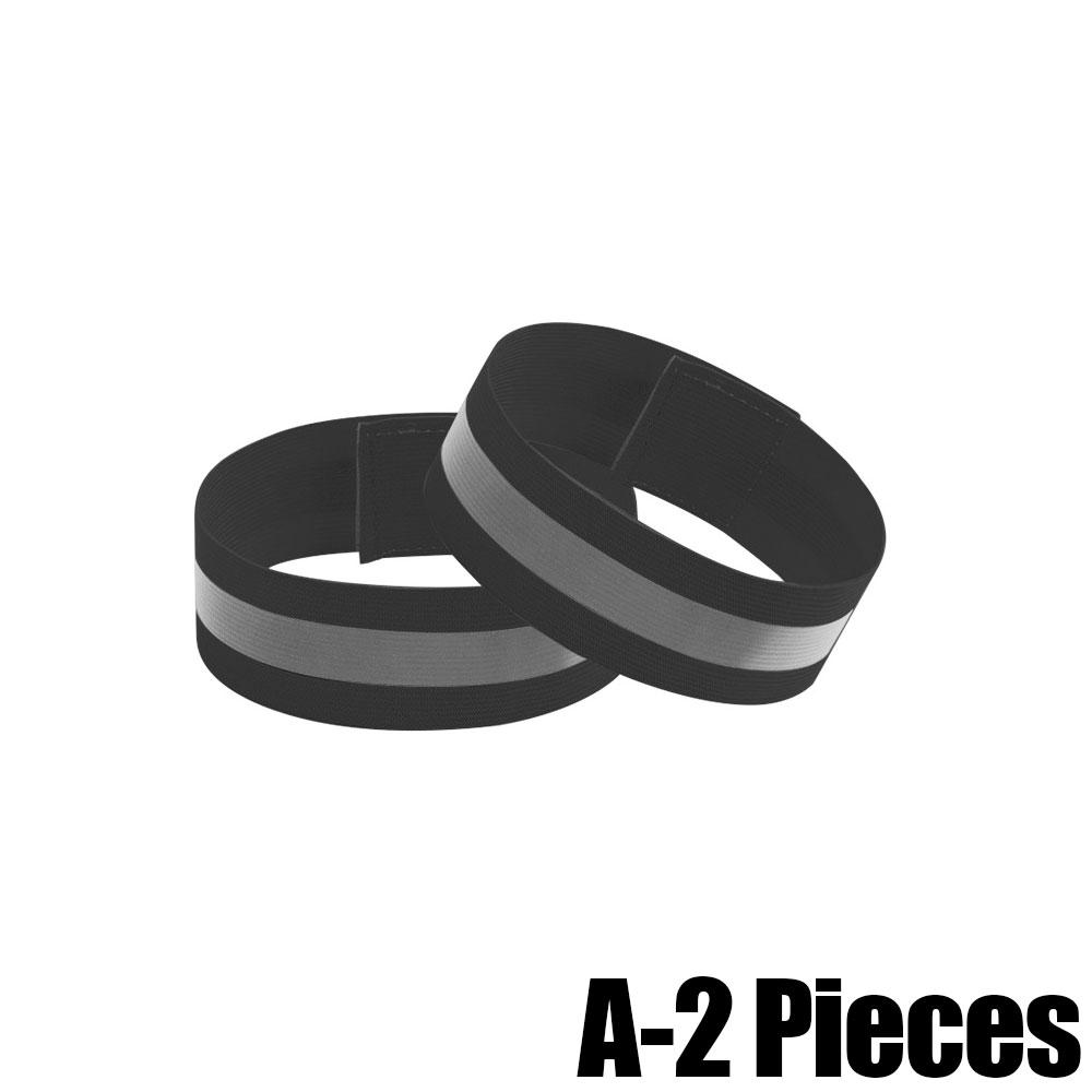 

1 Pair Reflective Bands Elastic Armband Wristband Ankle Leg Straps Kids Safety Reflector Outdoor Night Cycling Jogging Running Width 4cm Black