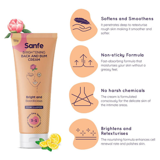 Sanfe Brightening Back And Bum Cream - 100g
