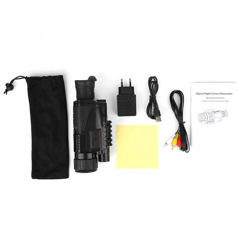 Nv-300 Night Hunting Monocular With Ir Illumination Hunting Night Device Telescope Digital 5X 500M Monocular Infrared Instrument
