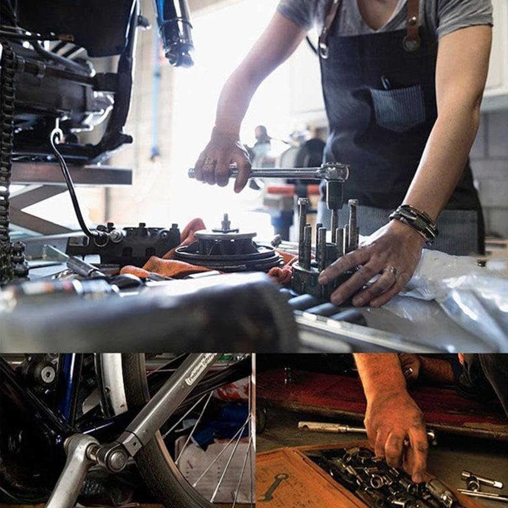 46-Piece 1/4 Inch Drive Socket Ratchet Wrench Set, Screwdriver Socket Bit Set With Extension Bar Storage Case For Auto Repairing & Household