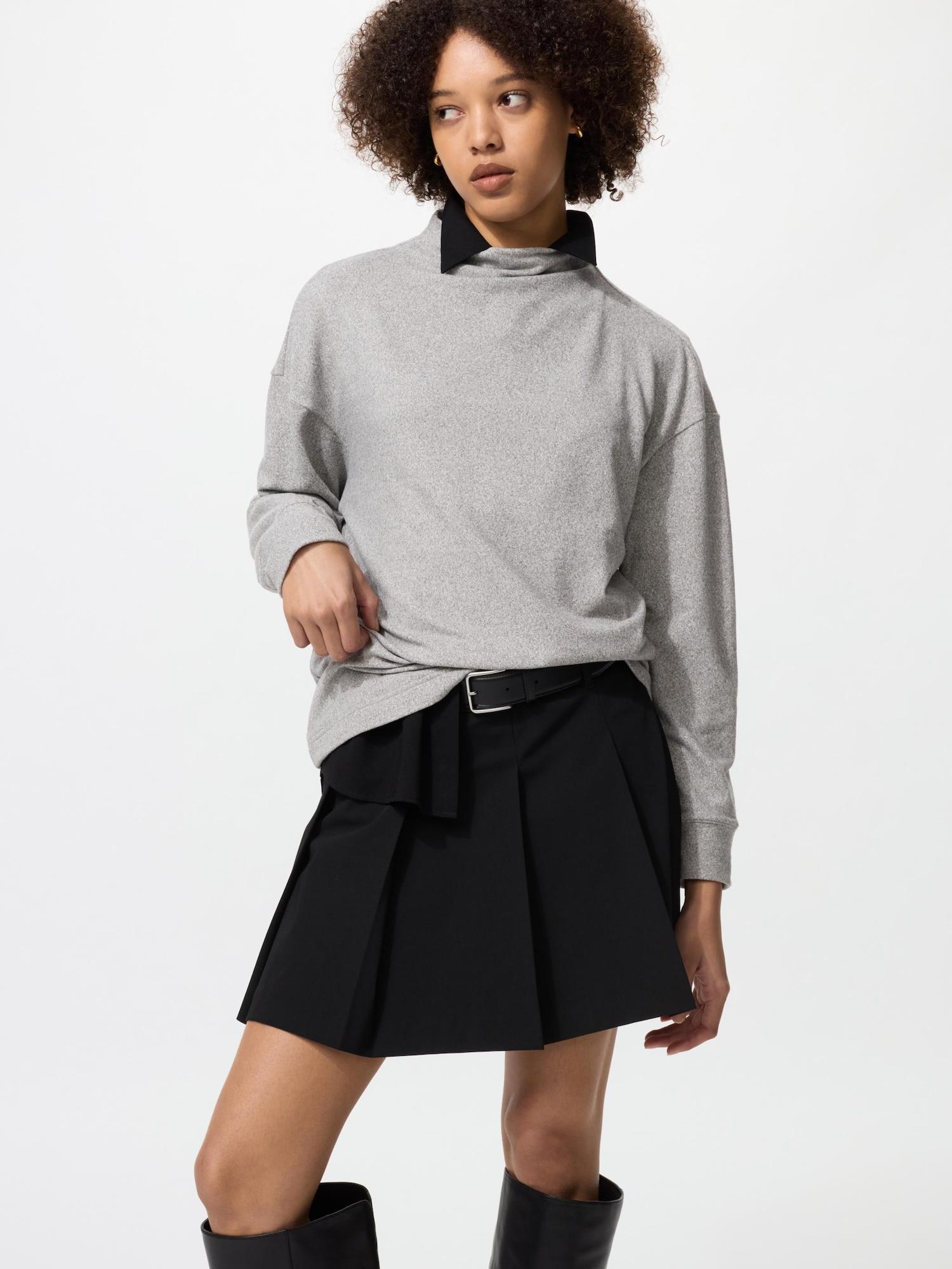 Uniqlo SofT KniT Флис с высоким воротником 03 GRAYXS 2280₽