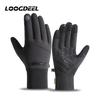 Loogdeel Touch Screen Waterproof Windproof Sports Gloves Warm Thermal Fleece Running Cycling Gloves Winter Gloves Men Gloves