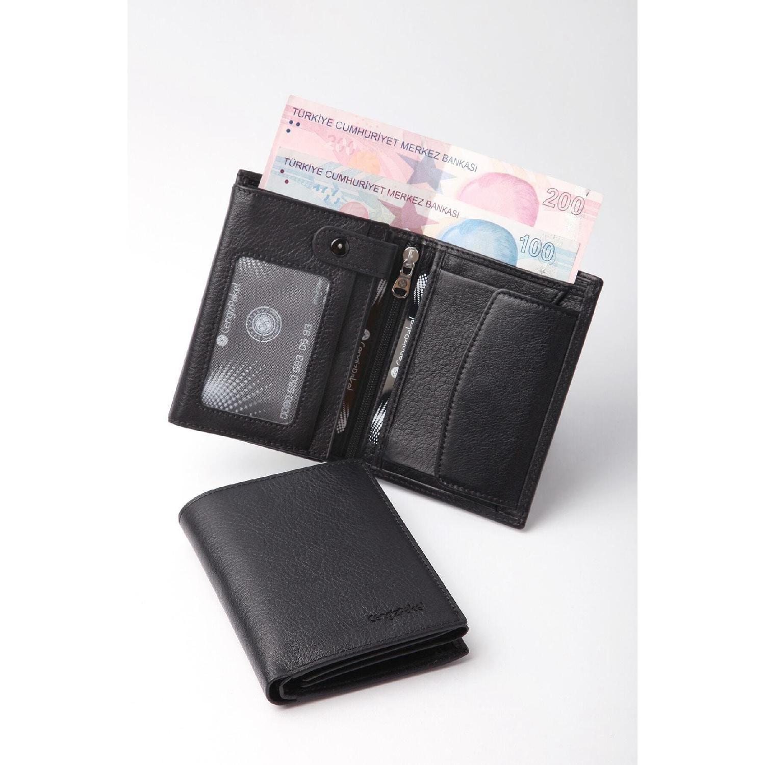 

Men s Black Genuine Leather Wallet 13c6p90t чёрный
