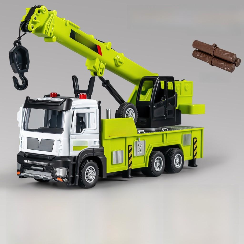Alloy Inertia Crane Toy Model For Kids With Functional Doors And Rescue Scene Play