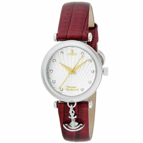 

Vivienne Westwood Women s Trafalgar Watch, 32mm, with Charm, Quartz Movement, White/Red, VV108WHRD