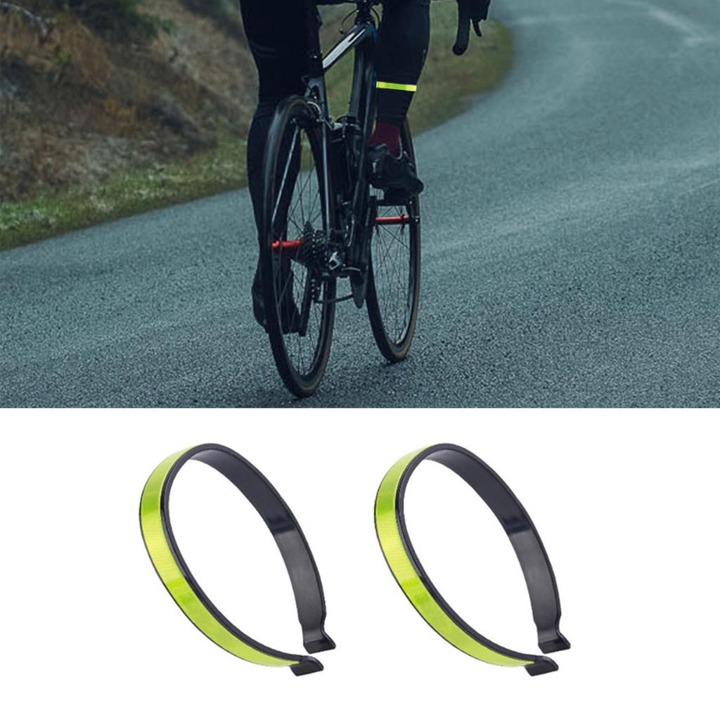 4pcs Reflective Bicycles Wide Pant Clip Sports Running Waist Ankle Belt Cycling Accessories