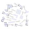 Relaxing Diy Keyboard Keychain Keycap Keys Button Finger Keyboard Cap 1/2/3/4/9Keys Relief Stress Clicker Toy Child Adult