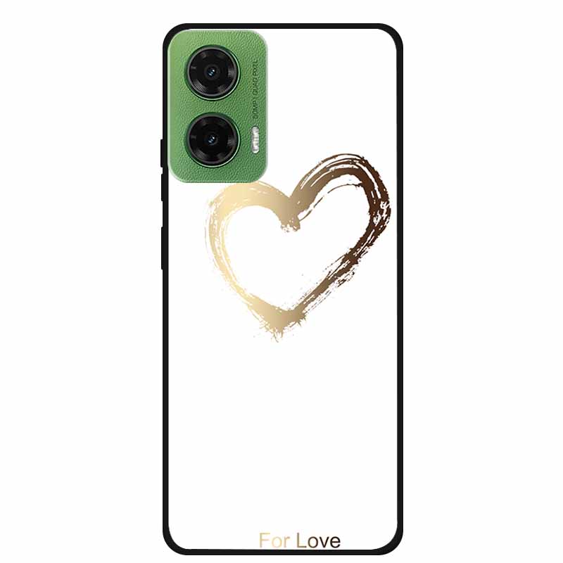 Silicone Painted Cover For Motorola Moto G35 G55 Case Luxury Animal TPU Silicone Soft Back Cover For G55 5G Black Bumper MotoG35