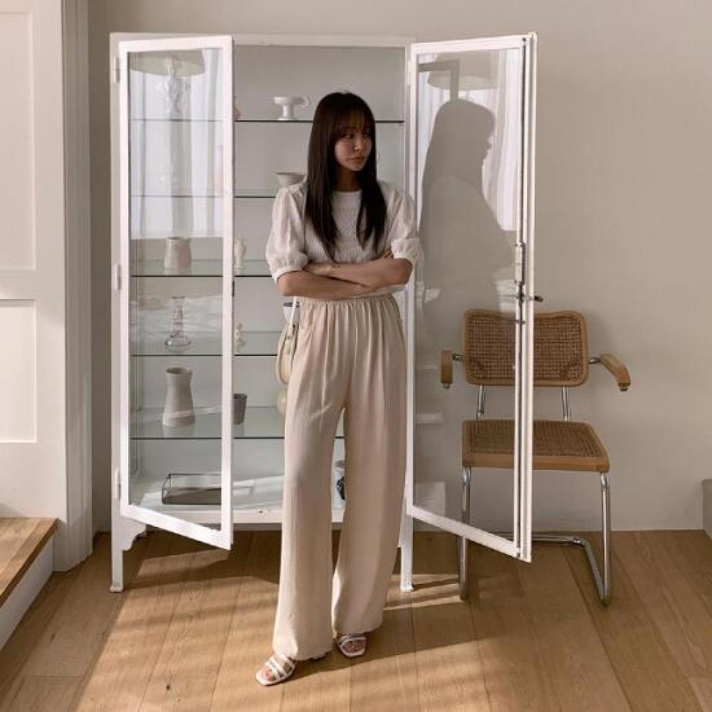 New Arrivals Open Run Women Summer Long Pants Elastic Wide Pants