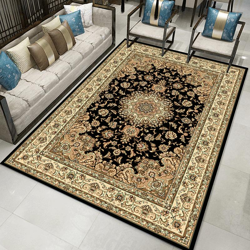 Ethnic Style Bedroom Carpet European Bohemian Living Room Sofa Carpet Large Area Washable