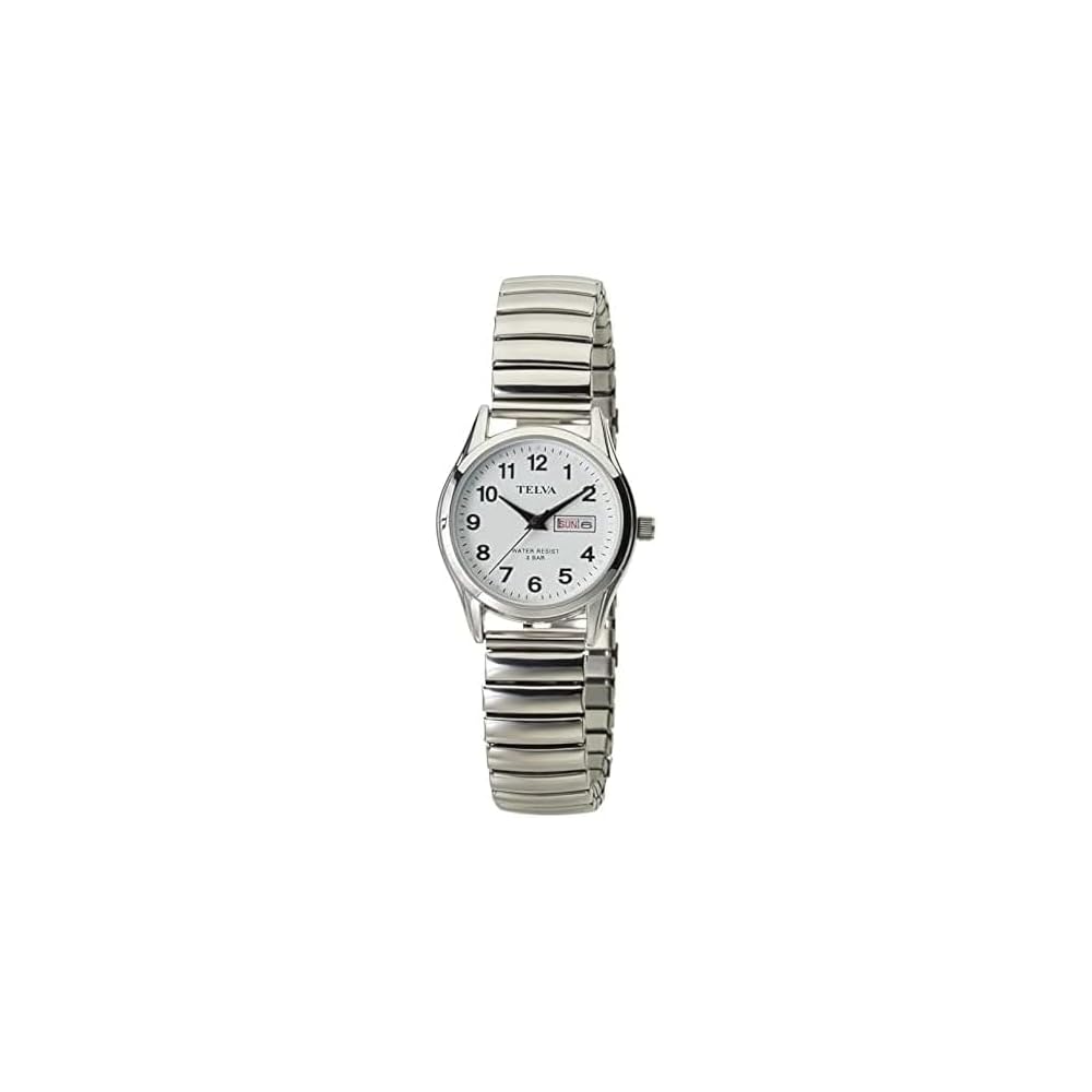 Crepha Analog Quartz Women s Watch Silver Stainless Steel Band 3ATM Water Resistant Calendar Function 14mm Width