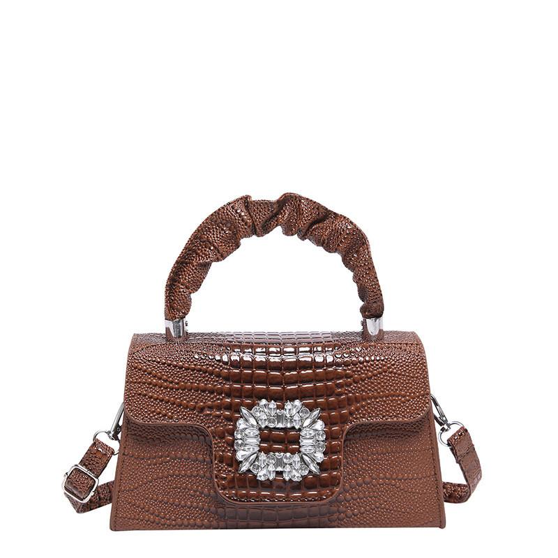 Fashionable Small Pu Square Shoulder Bag With Top Flap For Everyday Women